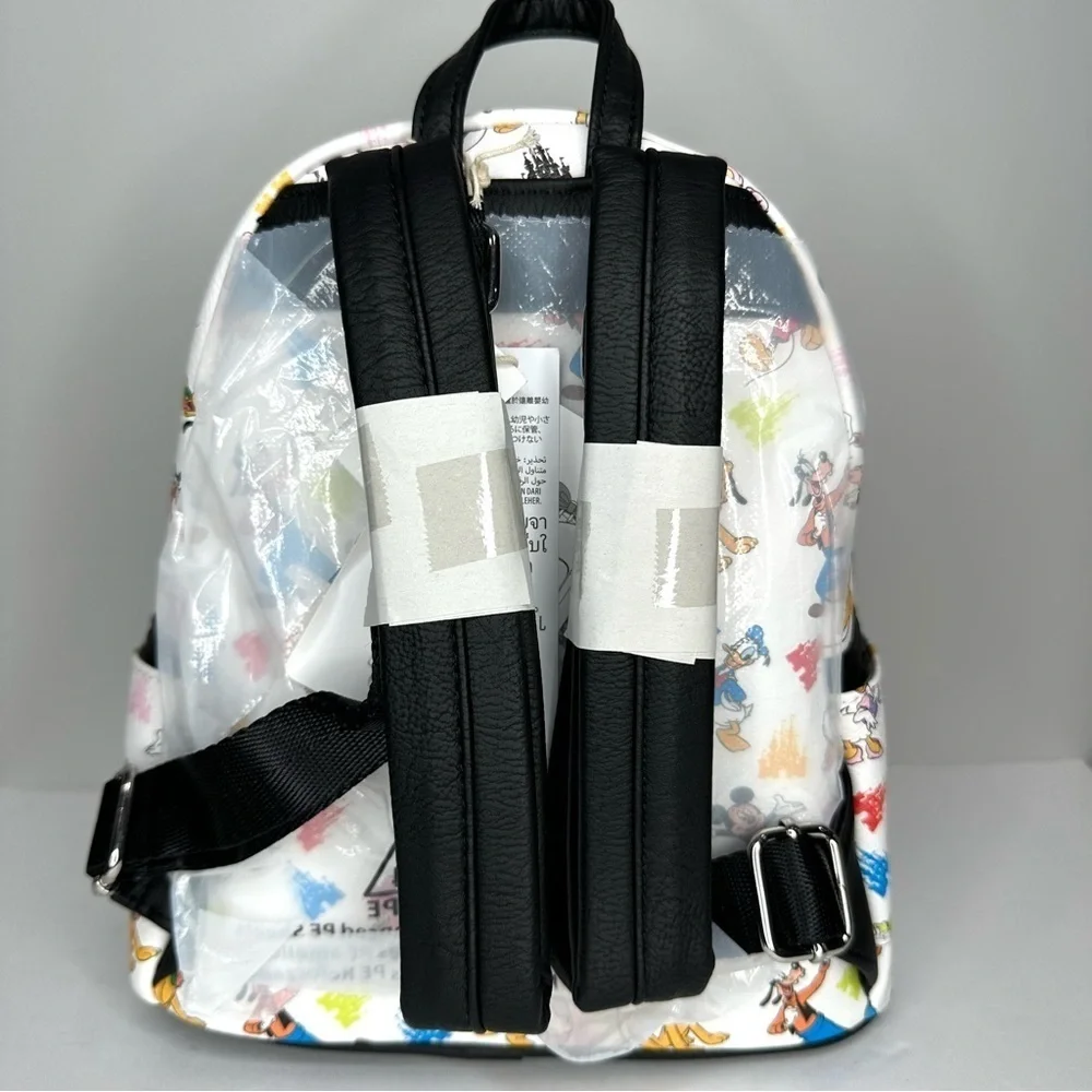 Loungefly Disney Parks Fab 5 Mickey Minnie Goofy Donald Pluto Mini Backpack